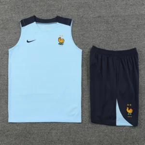 Débardeur + short bleu clair France 24-25